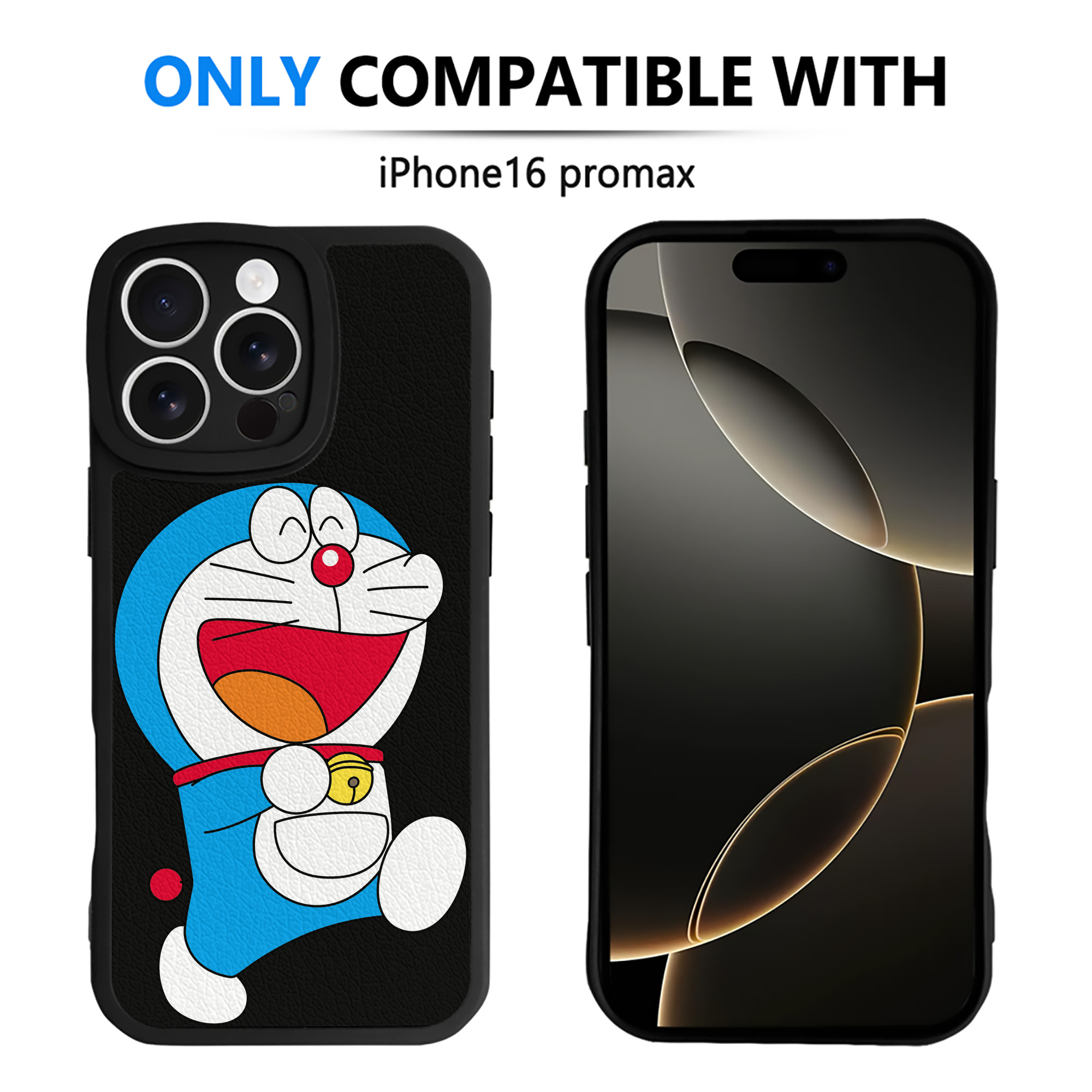 （画像用） ドラえもん Doraemon 【iPhone 16シリーズ対応】シリコンスマホケース（レザー調） 材質：シリコン
